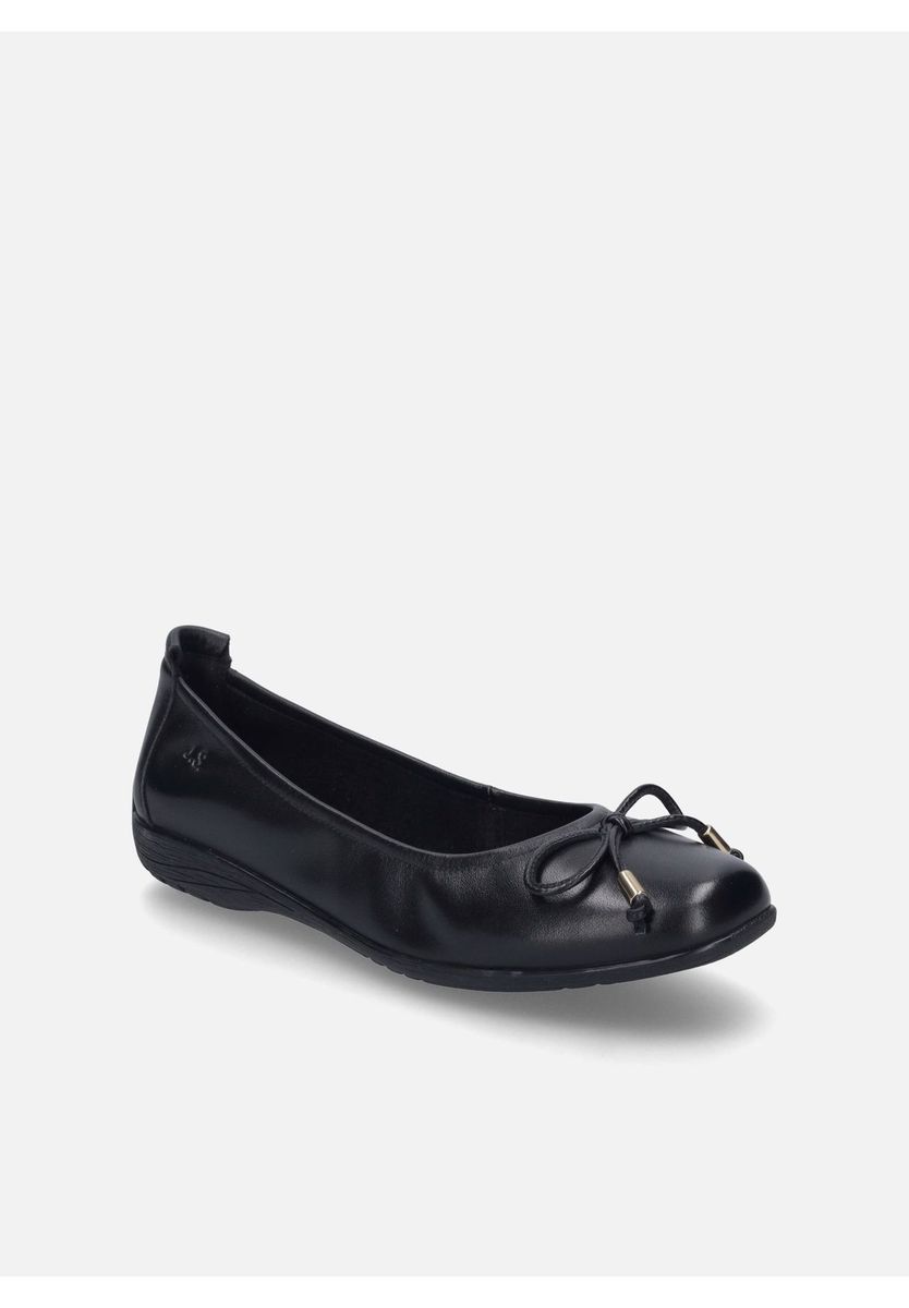 Klassische schwarze Ballerinas aus Leder