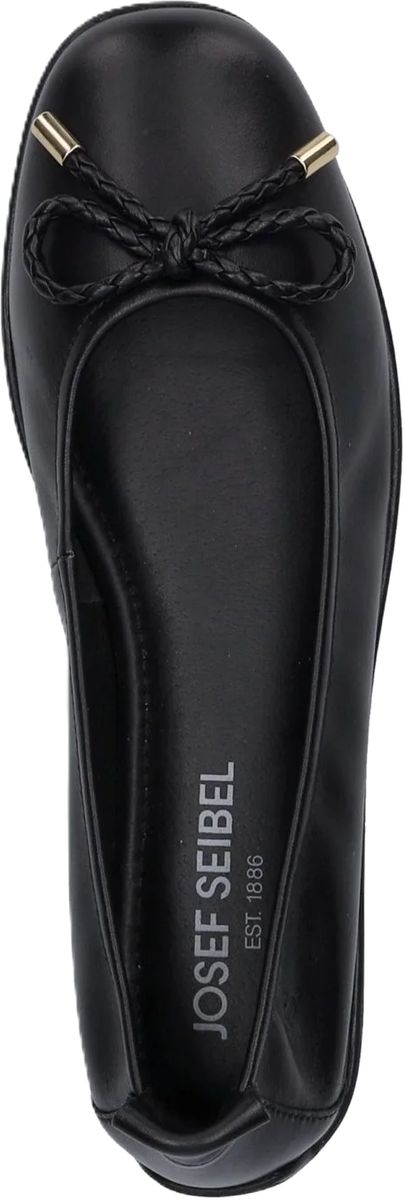 Klassische schwarze Ballerinas aus Leder