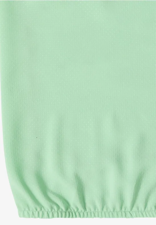 Cecil Damen Kurzarm Bluse mit Strukturmix in Grün, Gr: 3XL
