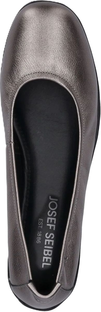 Ballerinas aus metallischem Leder mit Gummizug