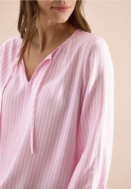 Cecil Damen 3/4-Arm Bluse mit Streifenmuster in Rosa, Gr: 3XL
