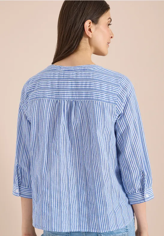 Cecil Damen 3/4-Arm Tunika mit Streifenmuster in Blau, Gr: L
