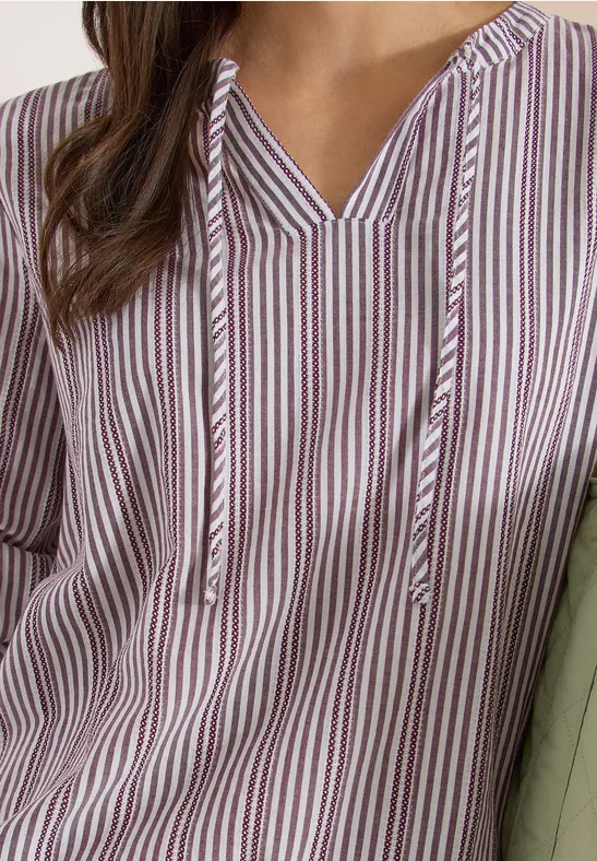 Cecil Damen 3/4-Arm Tunika mit Streifenmuster in Rot, Gr: L