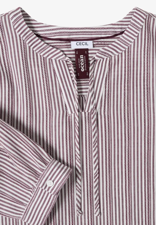 Cecil Damen 3/4-Arm Tunika mit Streifenmuster in Rot, Gr: L