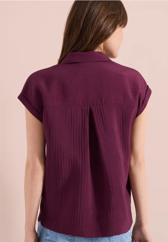 Cecil Damen Dropped Shoulder Bluse mit Struktur in Rot, Gr: L