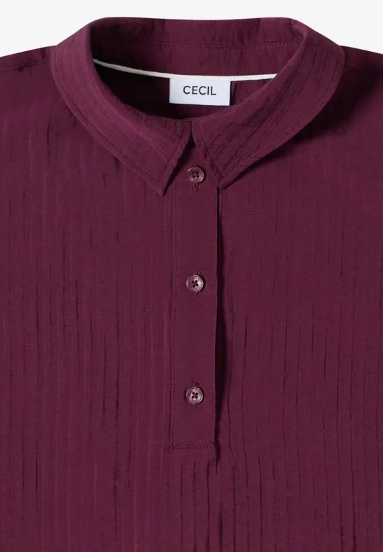 Cecil Damen Dropped Shoulder Bluse mit Struktur in Rot, Gr: L