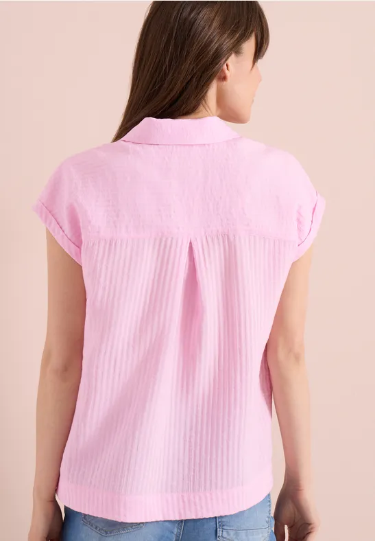 Cecil Damen Dropped Shoulder Bluse mit Struktur in Rosa, Gr: L