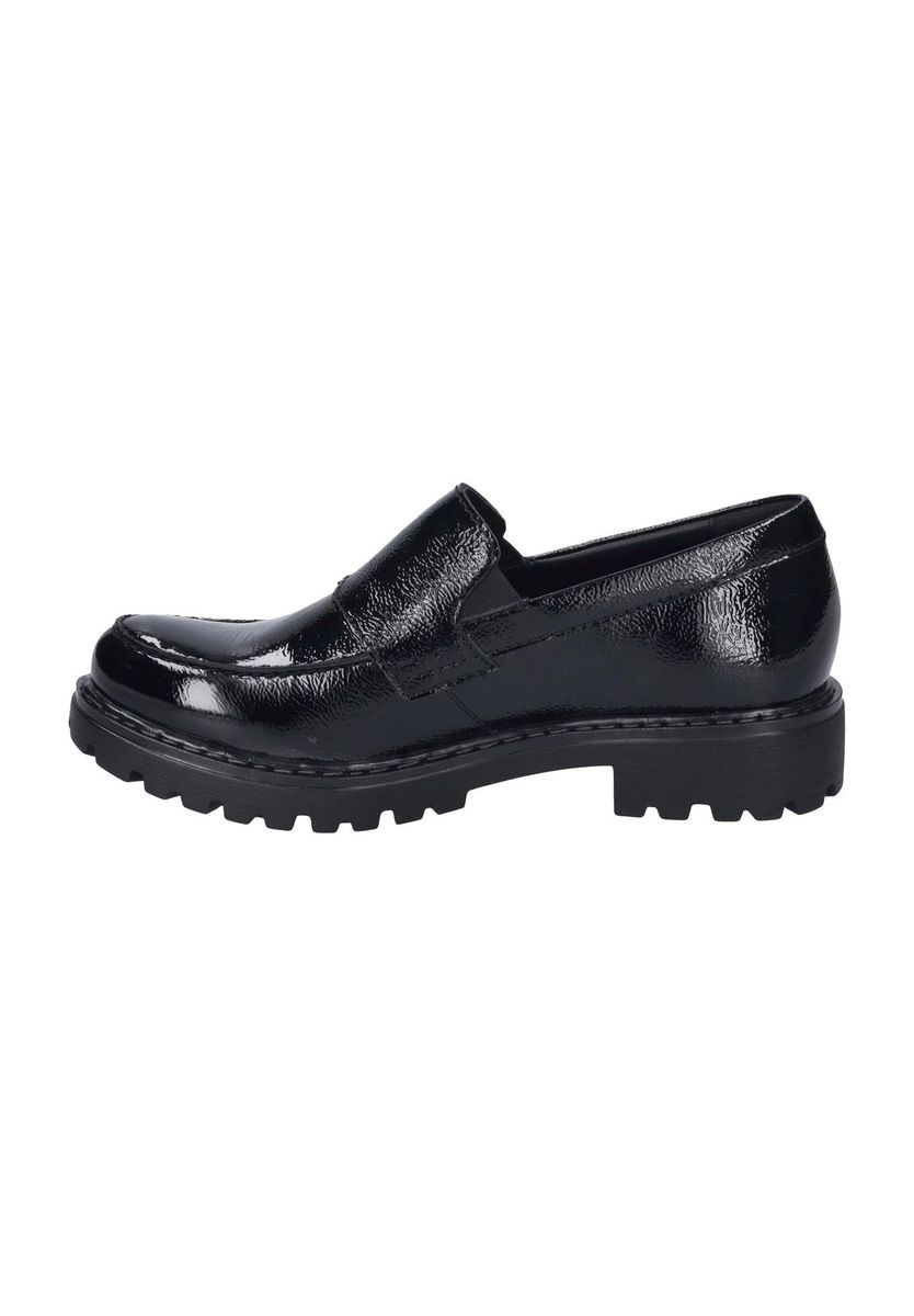 Schwarzer Lackleder Slipper Loafer
