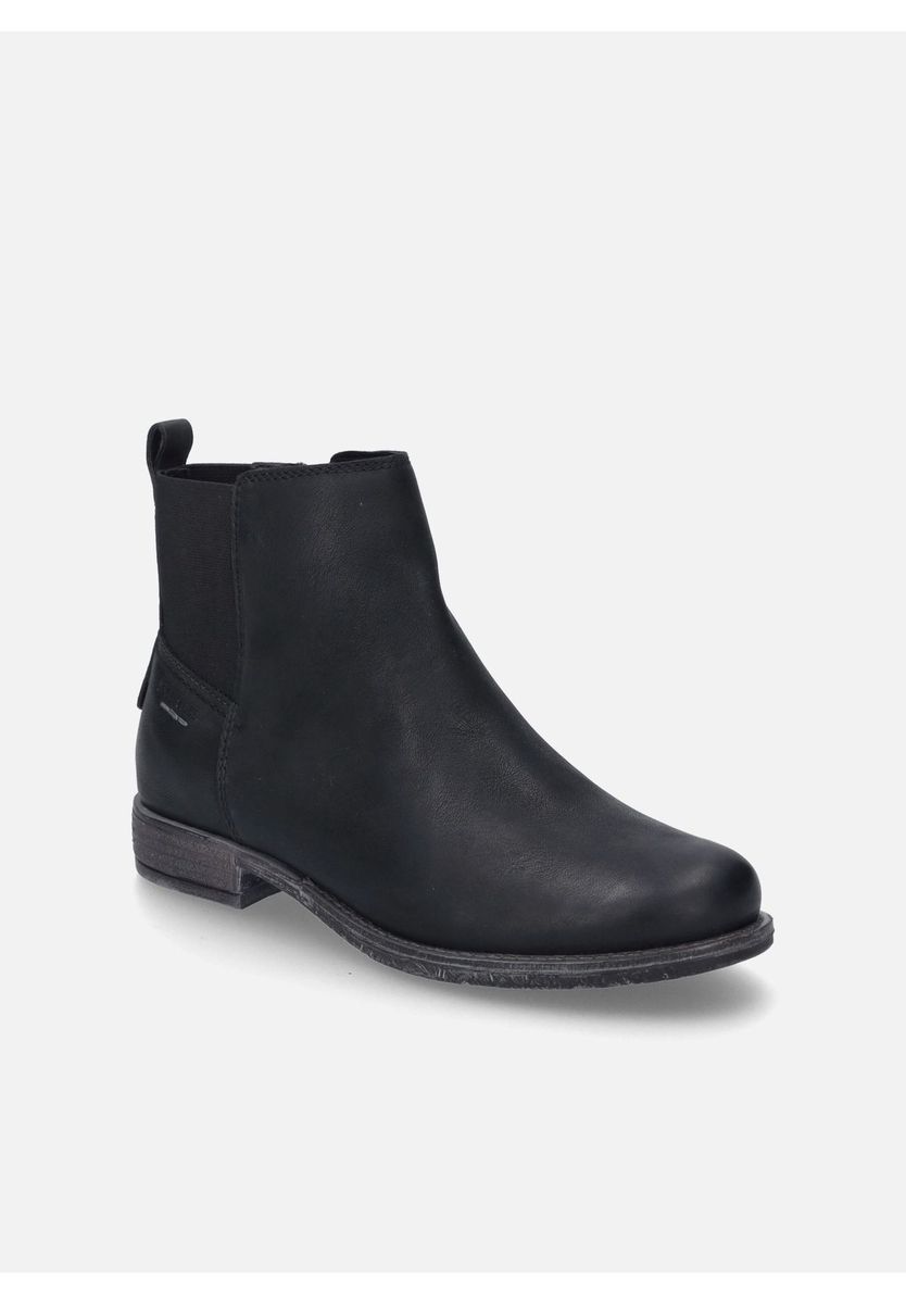 Klassische Schwarze Chelsea Lederstiefelette