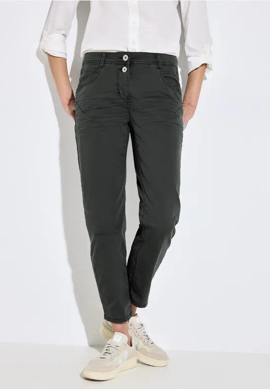 Cecil Damen Casual Fit Hose in Grün, Gr: 32