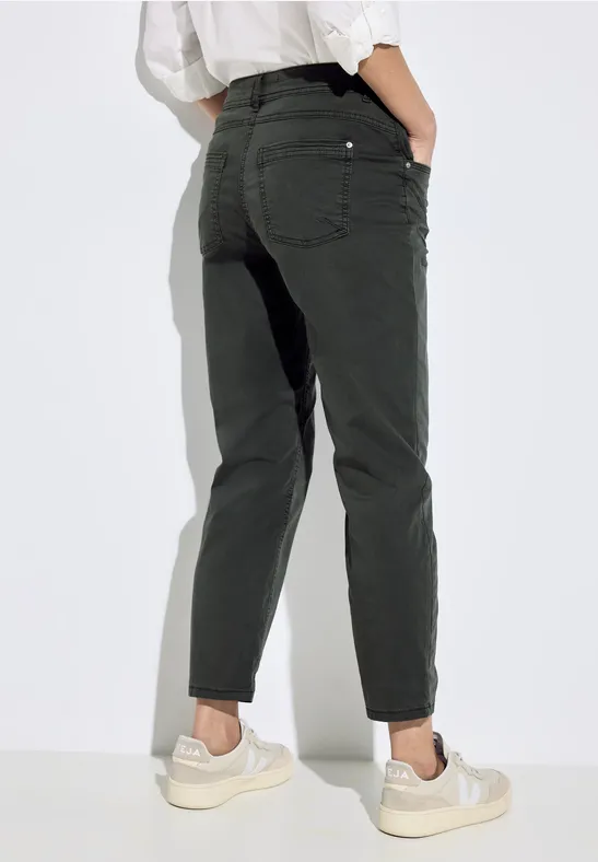 Cecil Damen Casual Fit Hose in Grün, Gr: 32