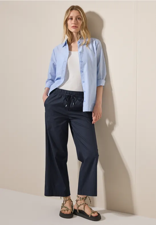Cecil Damen Hose im Loose Fit in Blau, Gr: XS