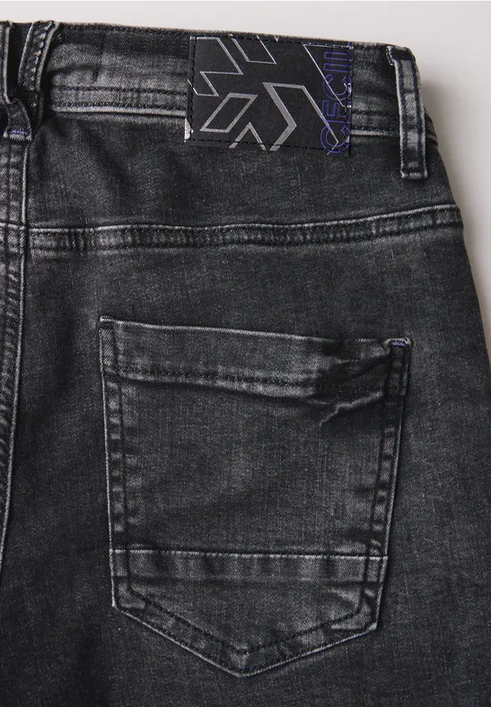 Cecil Damen Jeans mit Details in Schwarz, Gr: 25