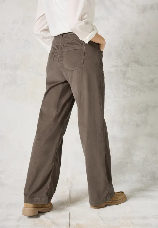 Cecil Damen Cordhose im Loose Fit in Braun, Gr: 36