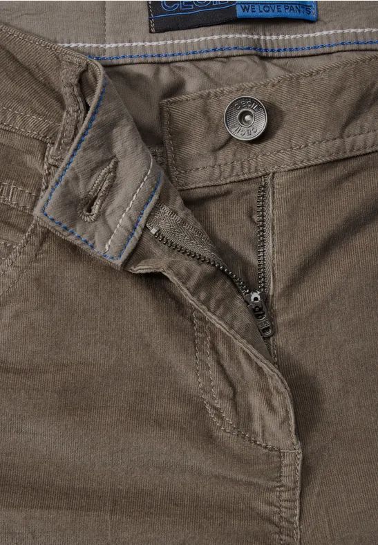 Cecil Damen Cordhose im Loose Fit in Braun, Gr: 36