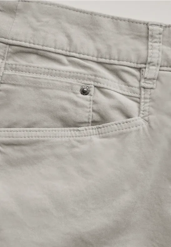 Cecil Damen Hose im Velvet-Look in Grau, Gr: 26