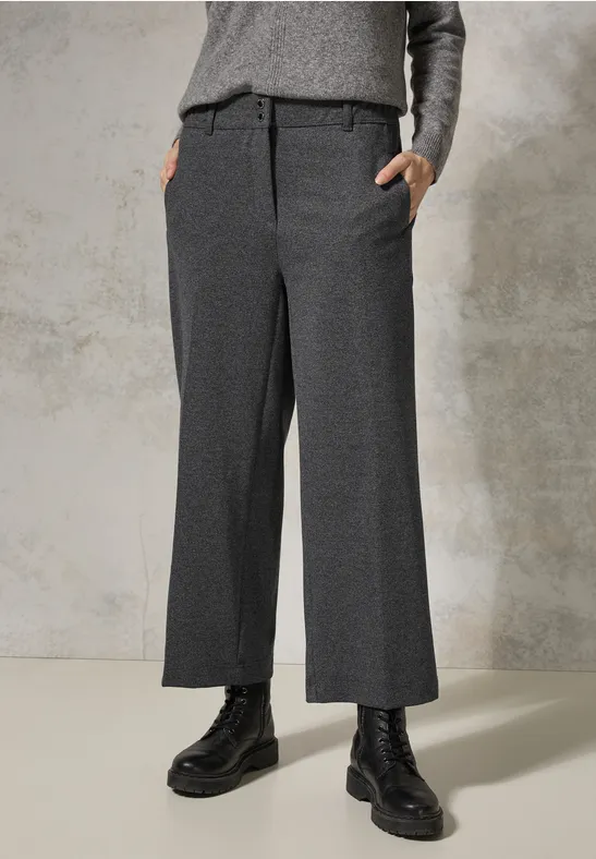 Cecil Damen 7/8 Hose im Melange-Look in Grau, Gr: XL