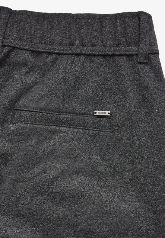 Cecil Damen 7/8 Hose im Melange-Look in Grau, Gr: XL
