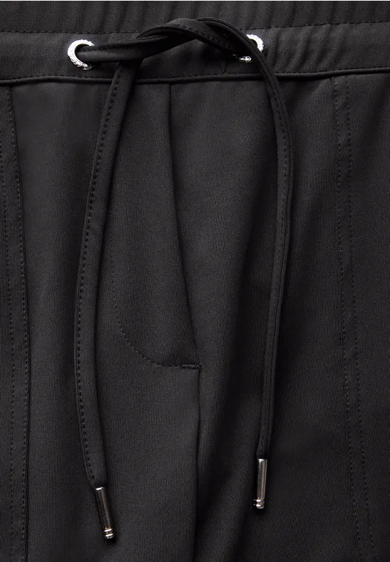 Cecil Damen Hose im Casual Fit in Schwarz, Gr: XXL