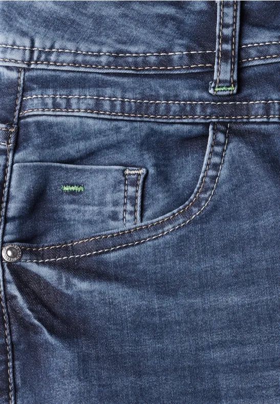 Cecil Damen Wide Leg Jeans in Blau, Gr: 34