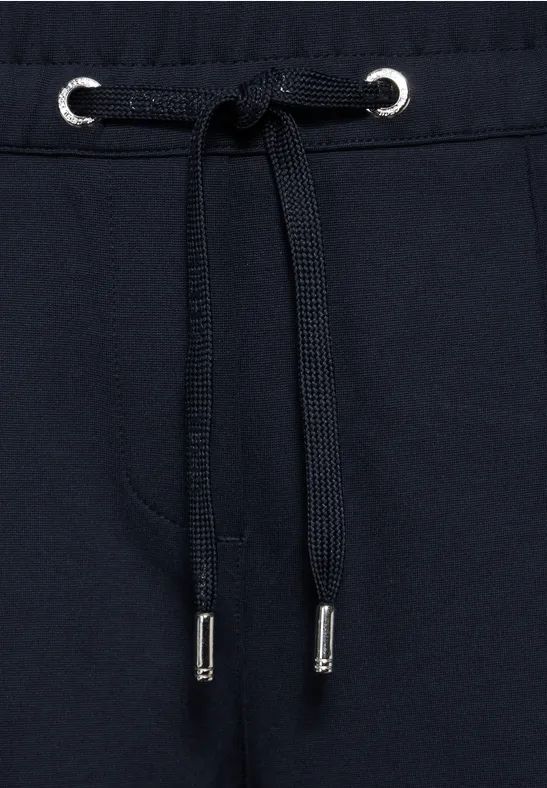 Cecil Damen Straight Leg Hose in Blau, Gr: XXL