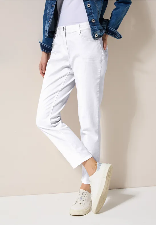 Cecil Damen Jeans im Skinny Fit in Weiß, Gr: 36