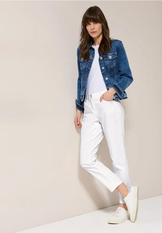 Cecil Damen Jeans im Skinny Fit in Weiß, Gr: 36