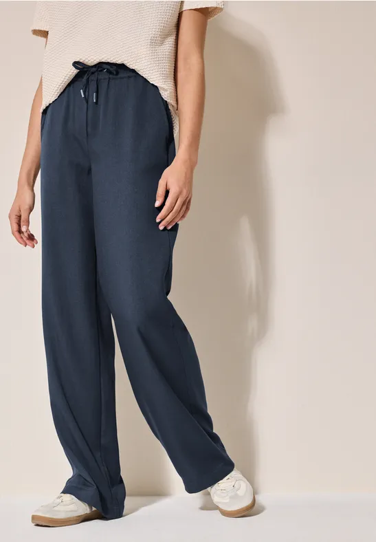 Cecil Damen Hose mit Melange-Effekt in Blau, Gr: L