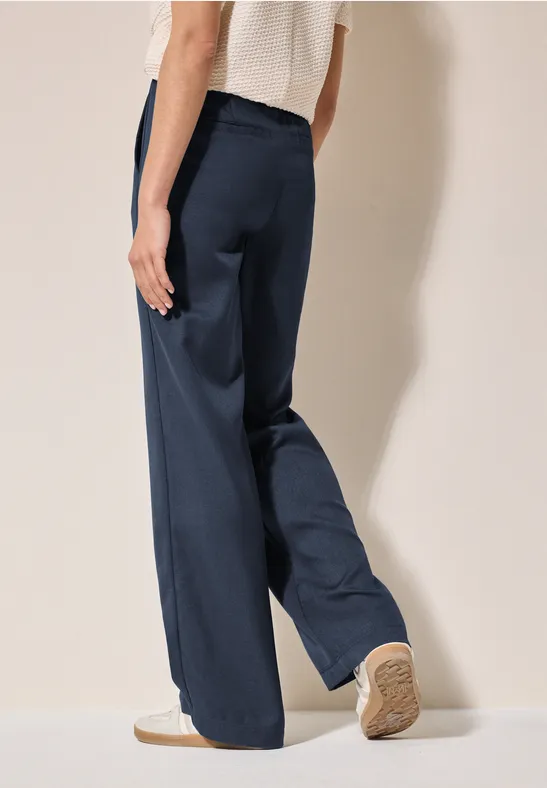 Cecil Damen Hose mit Melange-Effekt in Blau, Gr: L