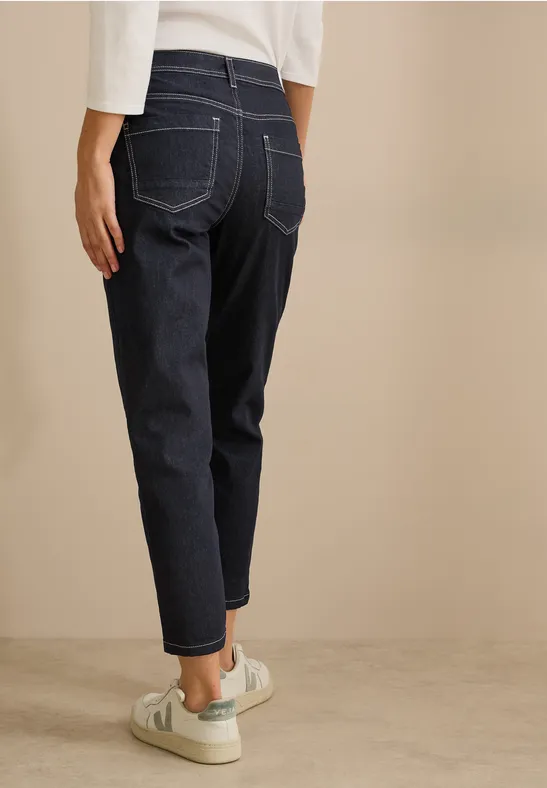Cecil Damen Rinsed Wash Jeans in Blau, Gr: 36