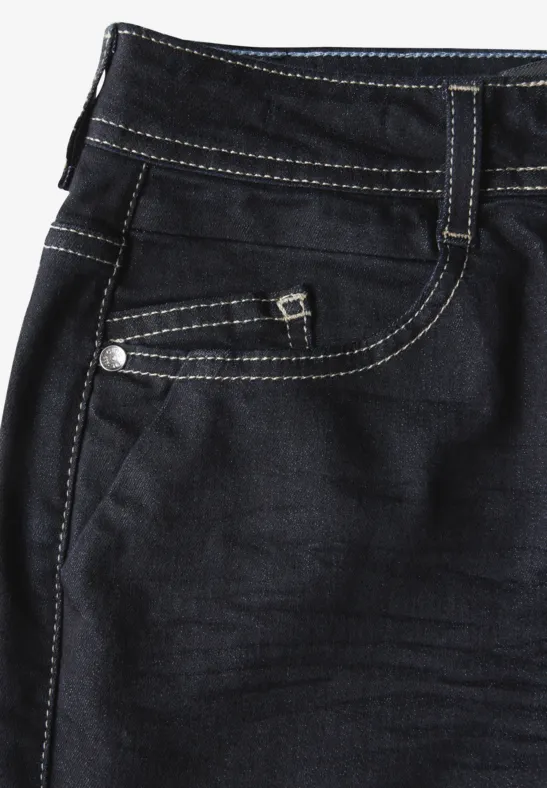 Cecil Damen Rinsed Wash Jeans in Blau, Gr: 36