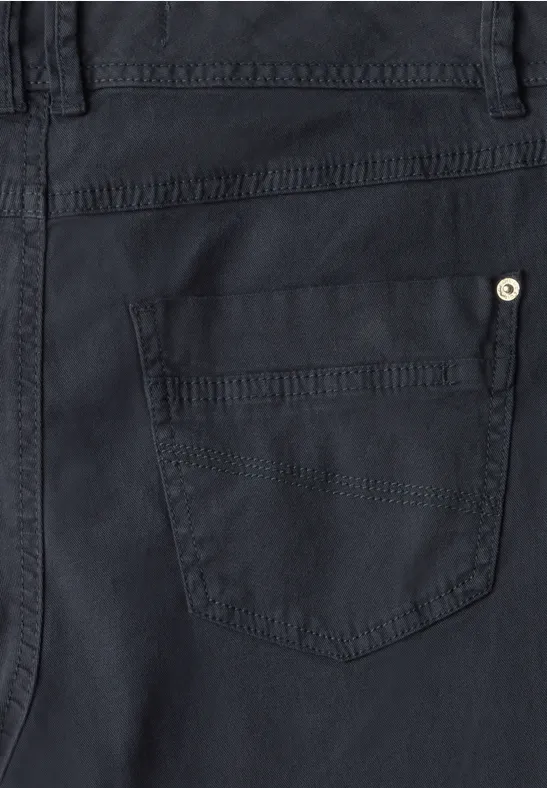 Cecil Damen Straight Leg Hose in Blau, Gr: 30