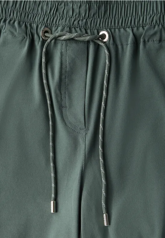 Cecil Damen 7/8 Wide Leg Hose in Grün, Gr: XXL