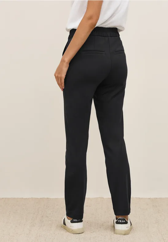 Cecil Damen Casual Fit Hose in Schwarz, Gr: XS