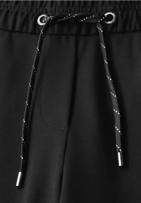 Cecil Damen Casual Fit Hose in Schwarz, Gr: XS