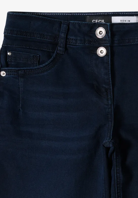 Cecil Damen Casual Fit Jeans in Blau, Gr: 25