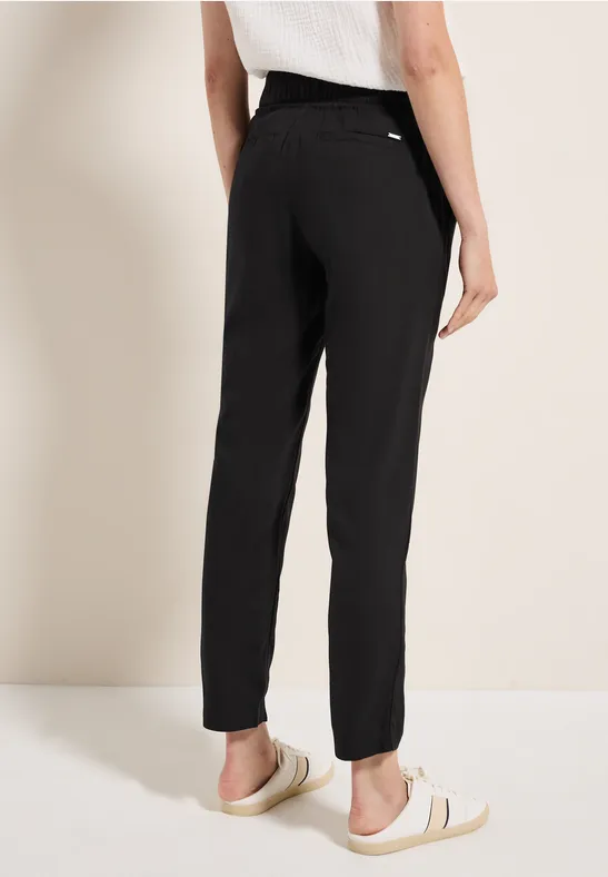 Cecil Damen Loose Fit Hose in Schwarz, Gr: XS