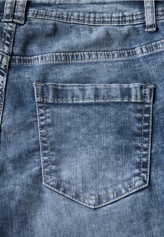 Cecil Damen Wide Leg Jeans in Blau, Gr: 36