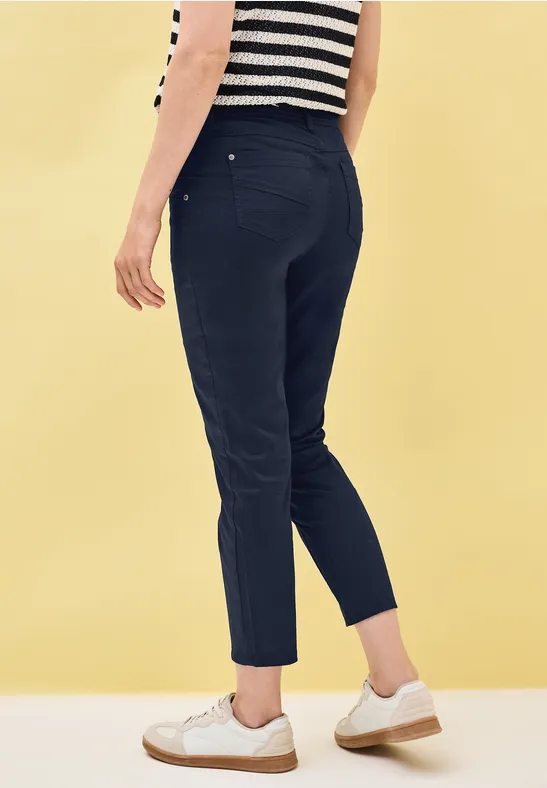 Cecil Damen 7/8 Straight Leg Hose in Blau, Gr: 26