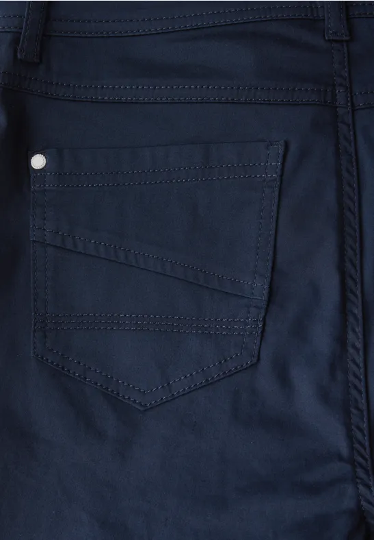 Cecil Damen 7/8 Straight Leg Hose in Blau, Gr: 26