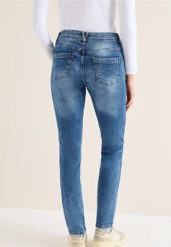 Cecil Damen Casual Fit Jeans in Blau, Gr: 36