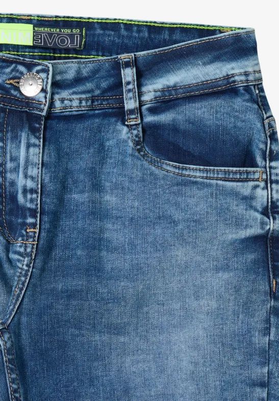Cecil Damen Casual Fit Jeans in Blau, Gr: 36