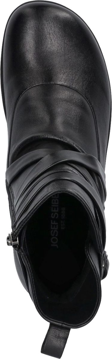 Leder-Stiefelette mit Reißverschluss-Detail