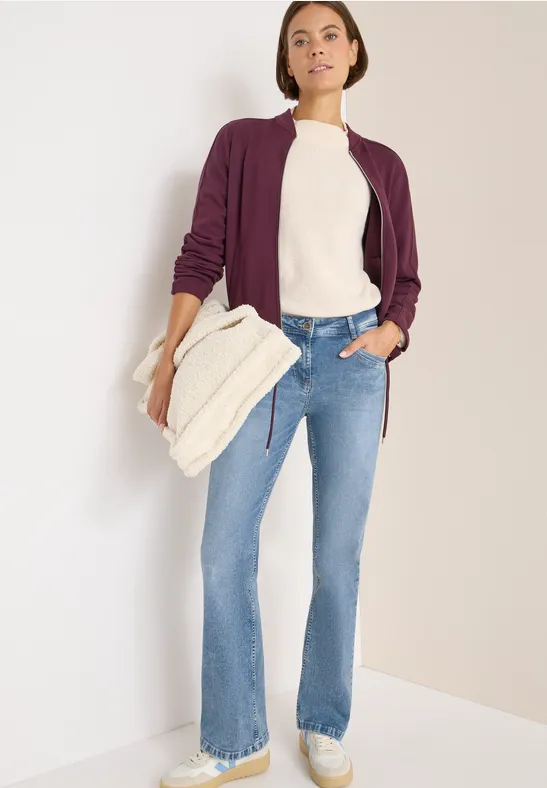 Cecil Damen Bootcut Jeans in Blau, Gr: 26