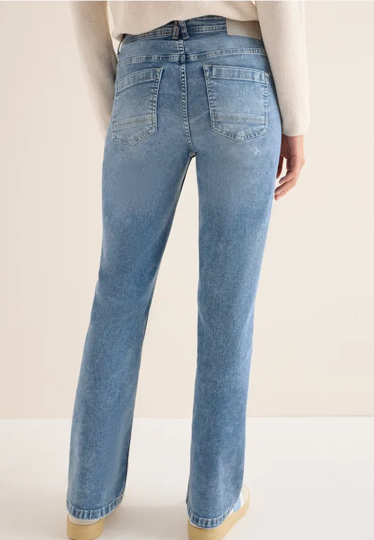 Cecil Damen Bootcut Jeans in Blau, Gr: 26