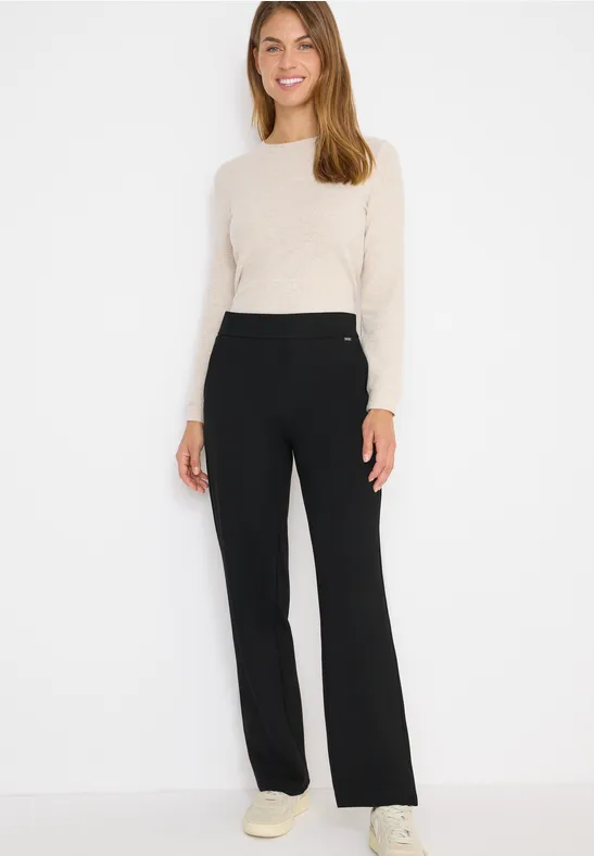 Cecil Damen Straight Leg Hose in Schwarz, Gr: XXL