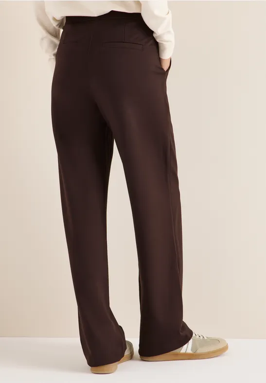 Cecil Damen Straight Leg Hose in Braun, Gr: XL