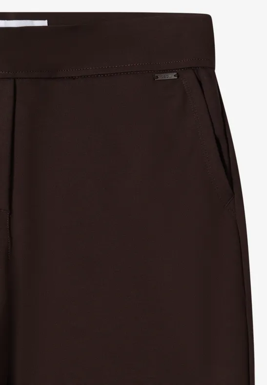 Cecil Damen Straight Leg Hose in Braun, Gr: XL