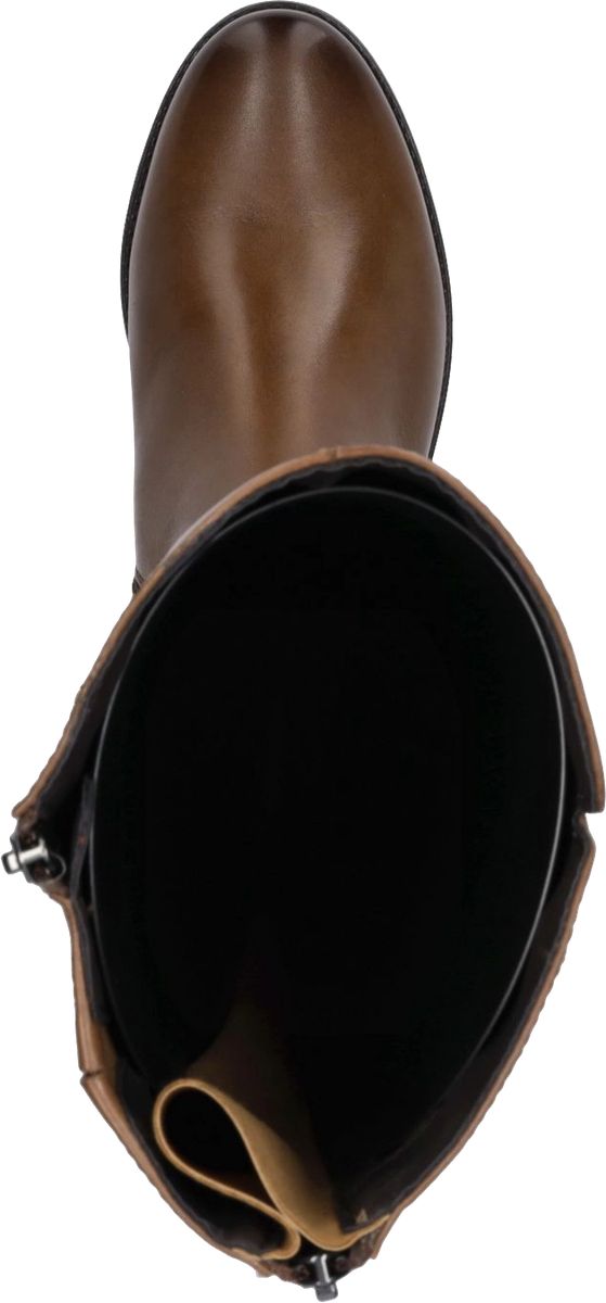 Klassische braune Leder Kniehohe Stiefel