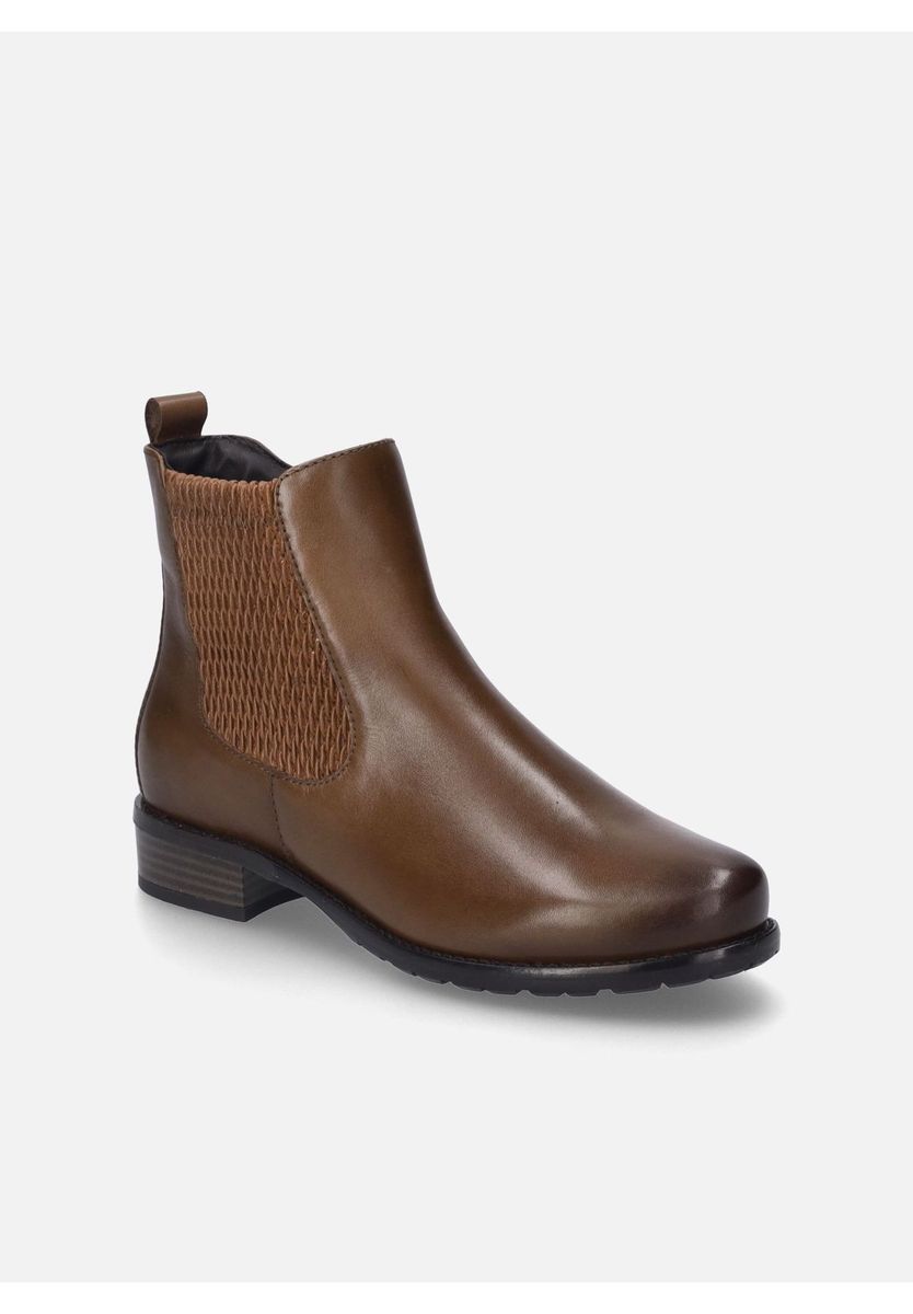 Chelsea-Stiefel aus Leder mit Reißverschluss